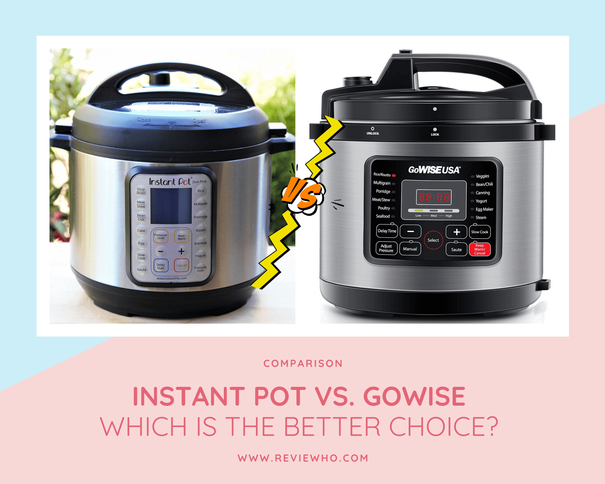 instant pot vs gowise pressure cooker