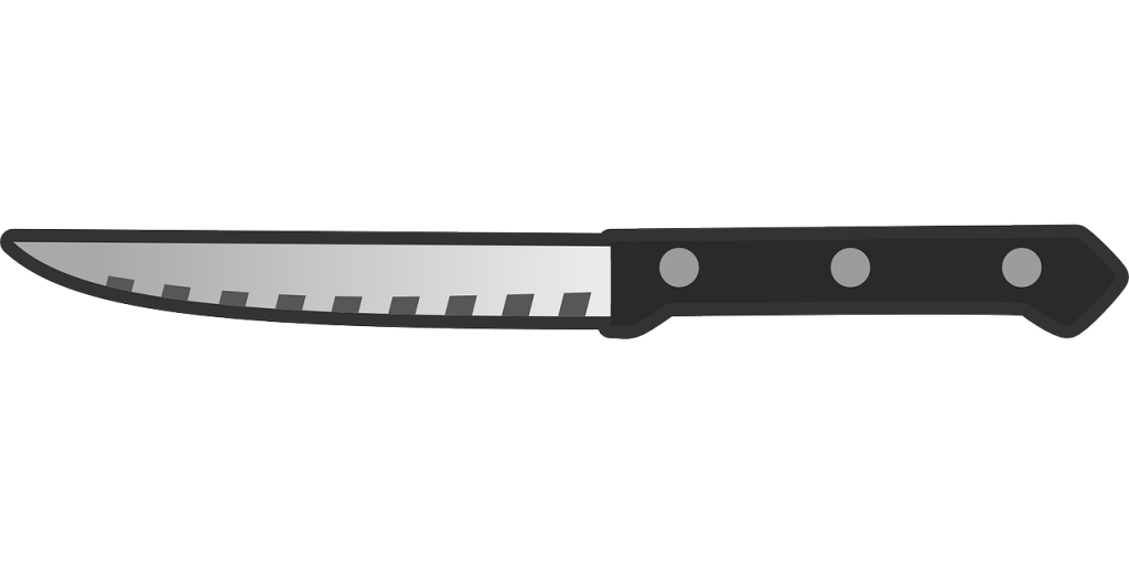 transparent steak knife