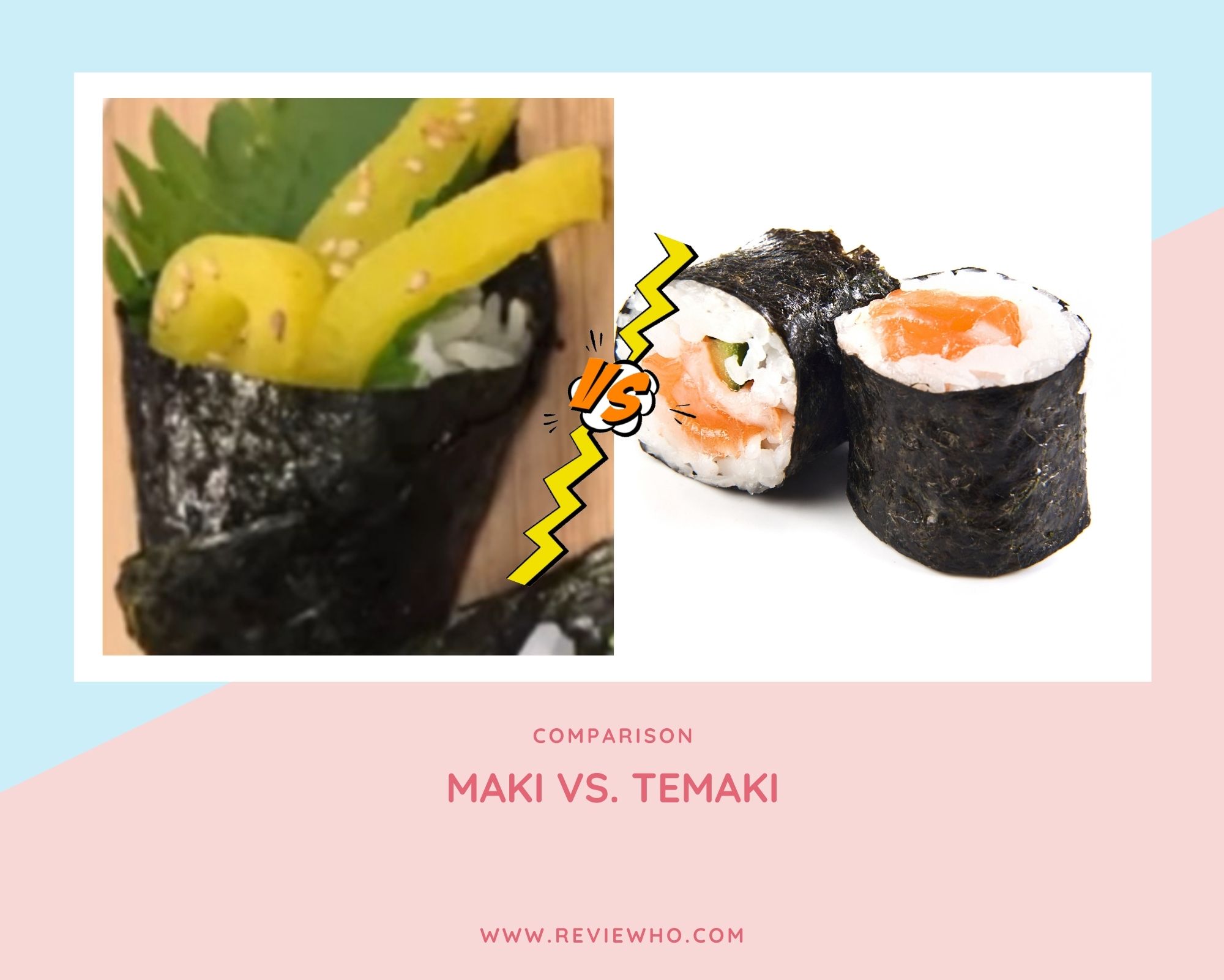 What is the difference between maki and hand roll?