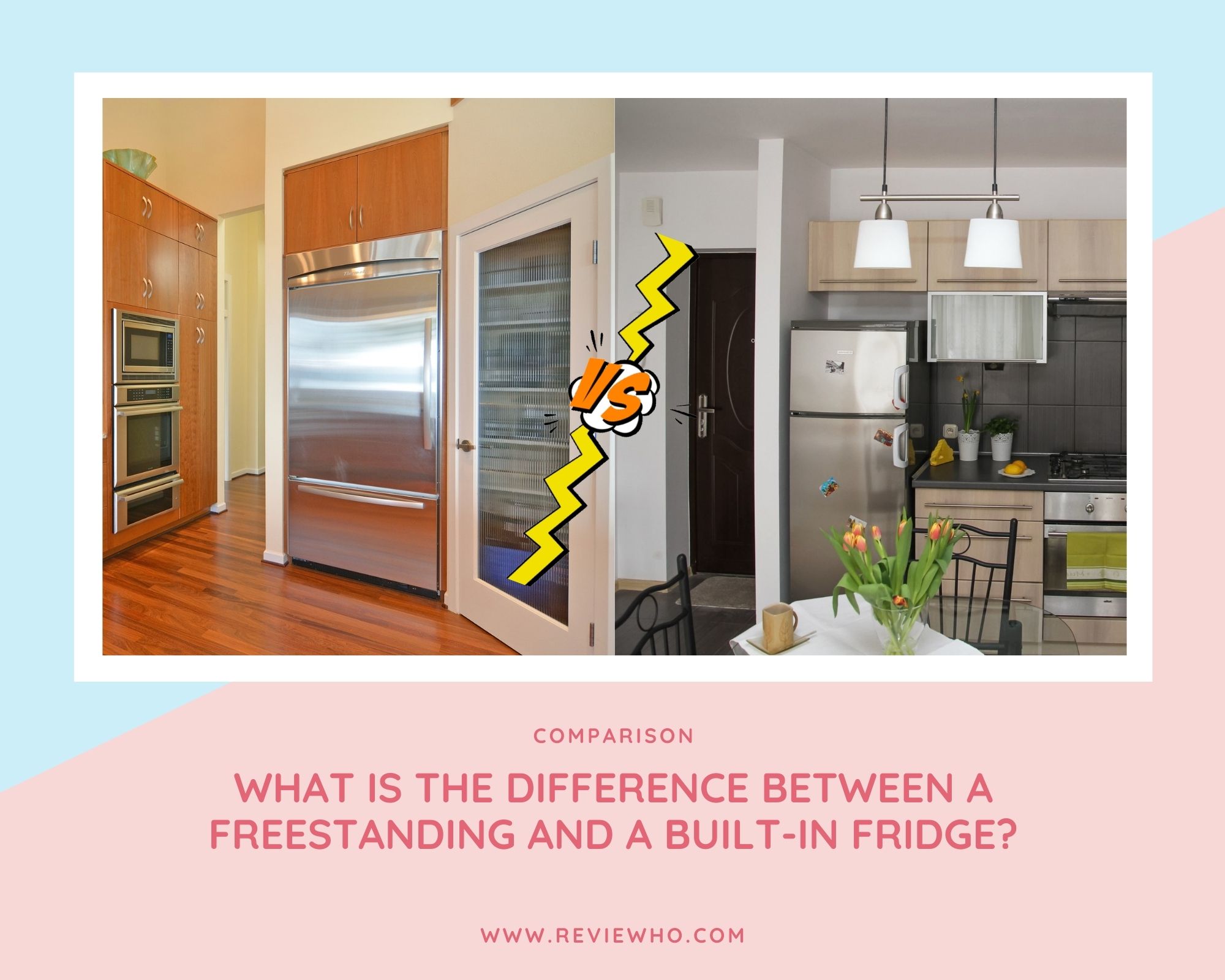 built in vs freestanding fridge
