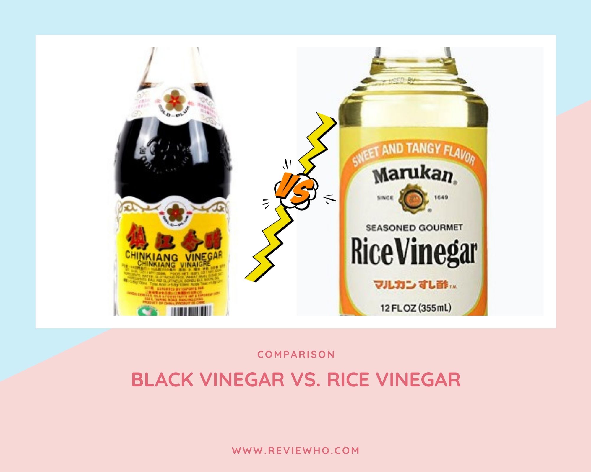 Difference between Black Vinegar and Rice Vinegar