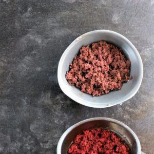 separated Ground Beef and Sausage