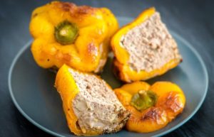 Veggie and Cream Cheese Stuffed Bell Peppers